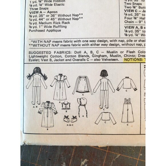 Vintage 1970s Doll and Doll Clothes Pattern - Picture 4 of 7